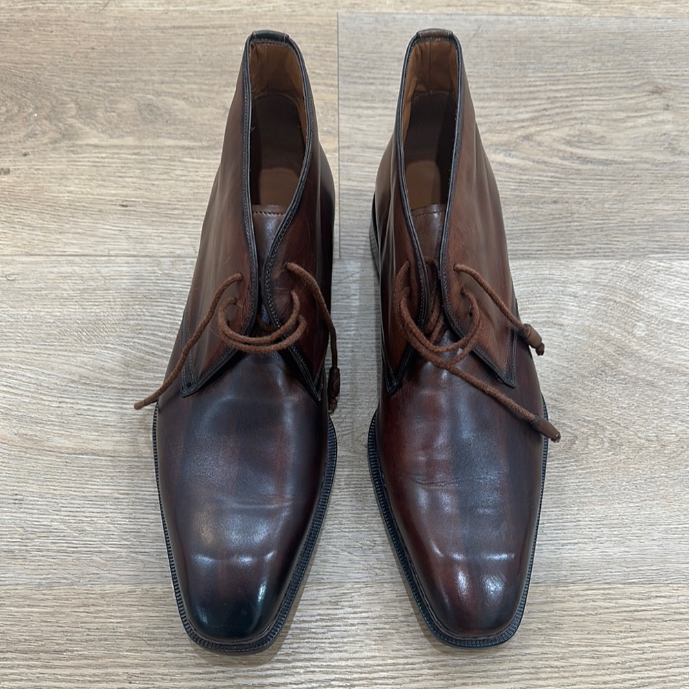 Men's Brown Leather Shoes (custom made in Spain) size 11.5 very good condition
